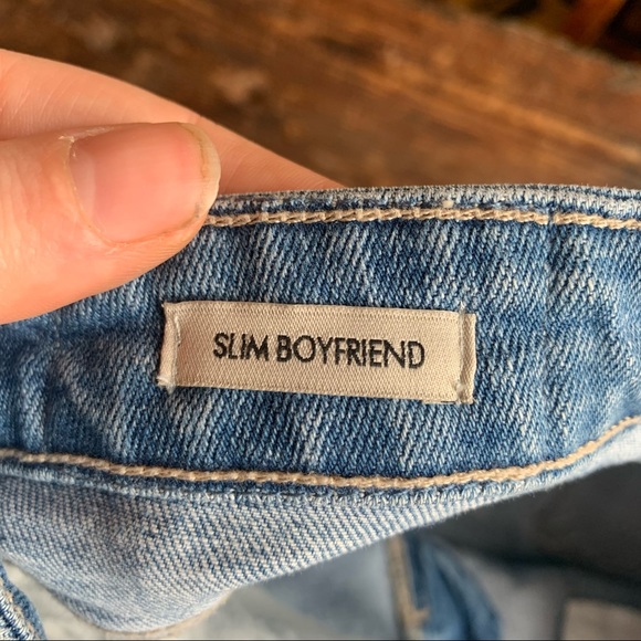 Calvin Klein slim boyfriend jeans sz 29 light wash whiskering button fly quality - Picture 4 of 11